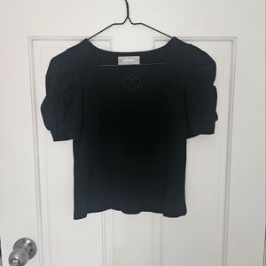 Pium Heart Cutout Top